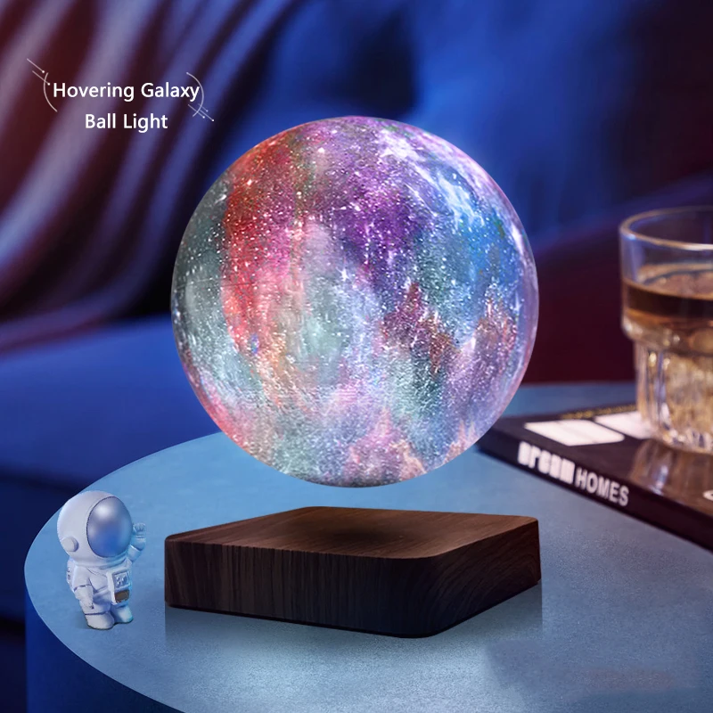 LED Night Light Creative Touch Magnetic Levitation Galaxy Lamp 3 Colors Rotating Bedroom Bedside Atmosphere Nights Lighting