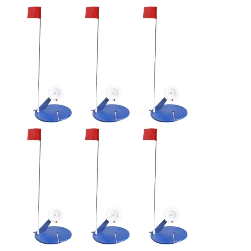 6pcs Gelo Pesca Dicas gelo Bandeiras pesca Indicadores Inclui bandeiras e bolsa armazenamento para entusiastas da pesca
