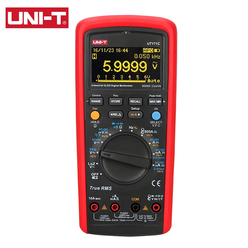 UNI-T UT171B UT171C Industrial True RMS Digital Multimeter AC DC Voltmeter Ammeter Ohmmeter Capacitance Frequency Tester