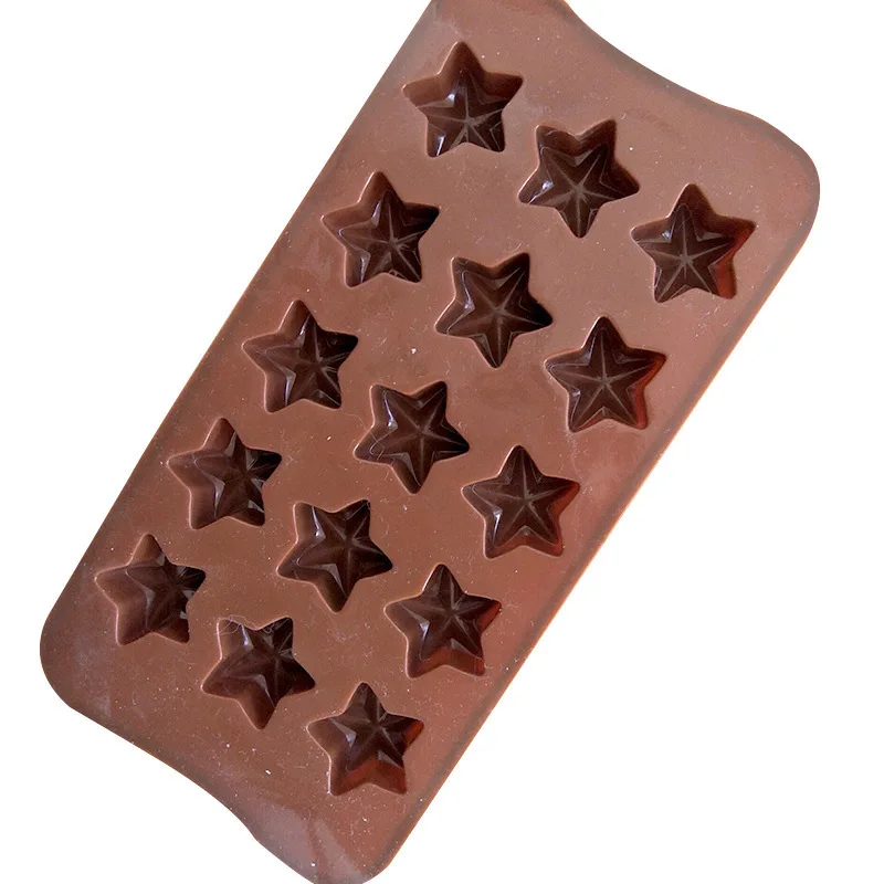 Five-pointed Star Silicone Ice Tray DIY Handmade Candy Chocolate Mold Three-dimensional Fondant Baking Shape