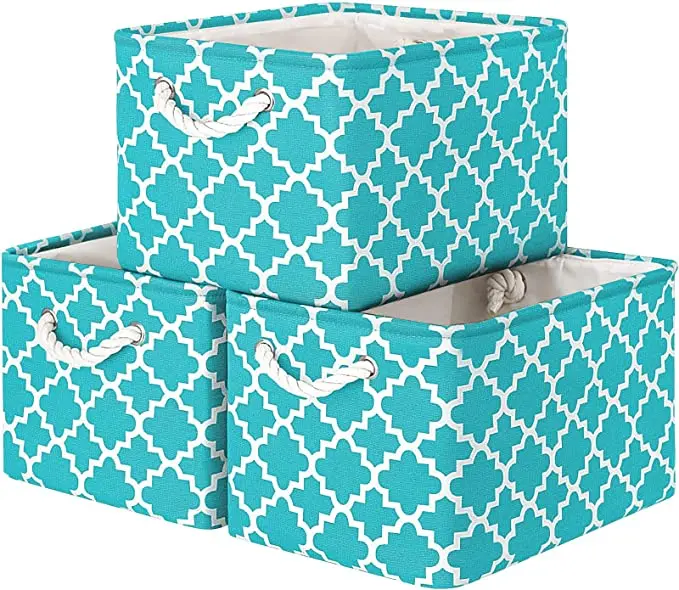 

Collapsible Storage Organizer Luxury Foldable Fabric Design with Handles Closet Drawer Living Room Use-for Clothes Toys Books