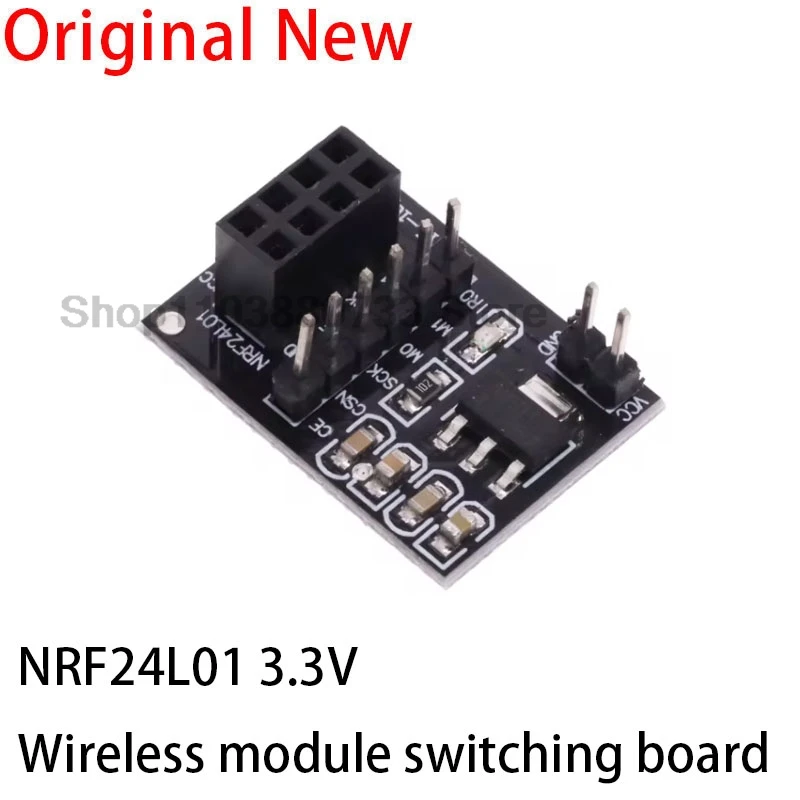 5PCS NRF24L01 Wireless adapter Module 3.3V New Socket Adapter plate Board 8Pin For arduino Robot Car 24L01 Wireless Module