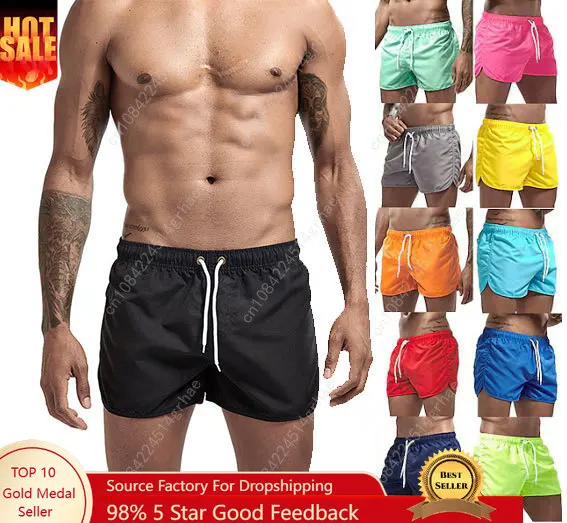 

Men's Board Shorts Swim Trunks Drawstring Solid Color Quick Dry Running Swimming Pool Classic Casual Sport Black Summer Shorts