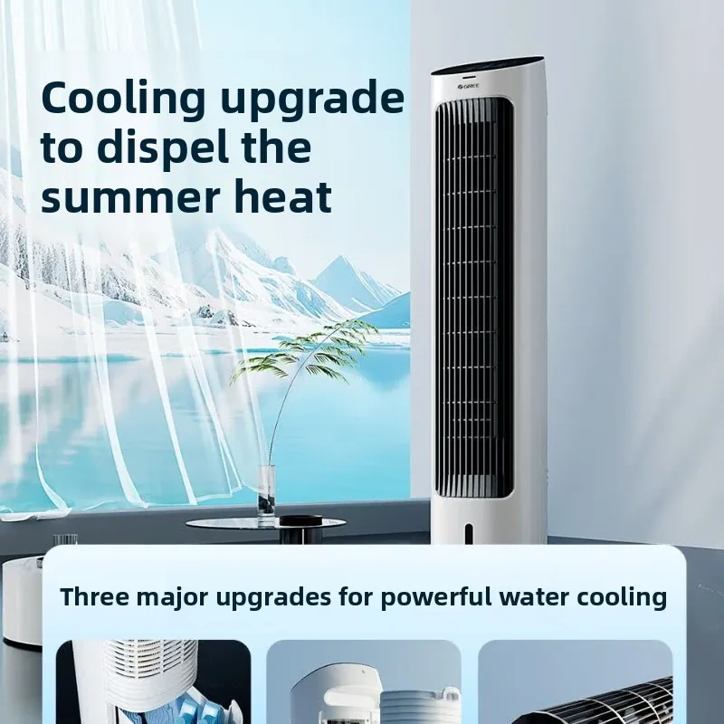 Powerful Evaporative Air Cooler with Remote, Water Cooling Tower Fan AC,  Quiet Humidifying Purifier Durable Floor Stand Home