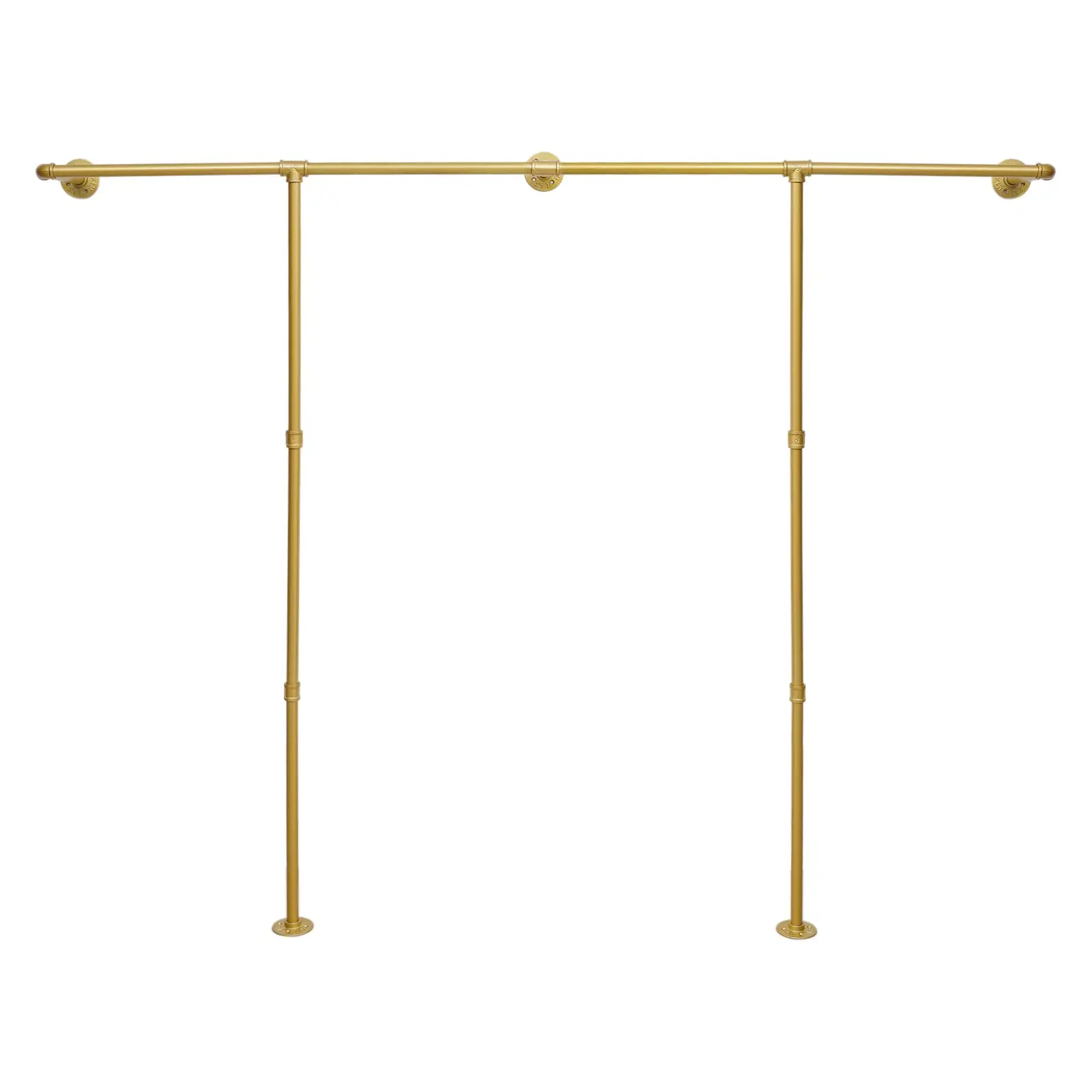 رف الملابس المثبت على الحائط، رف الملابس الصناعي، نظام خزانة الملابس، رف الملابس المثبت على الحائط باللون الذهبي