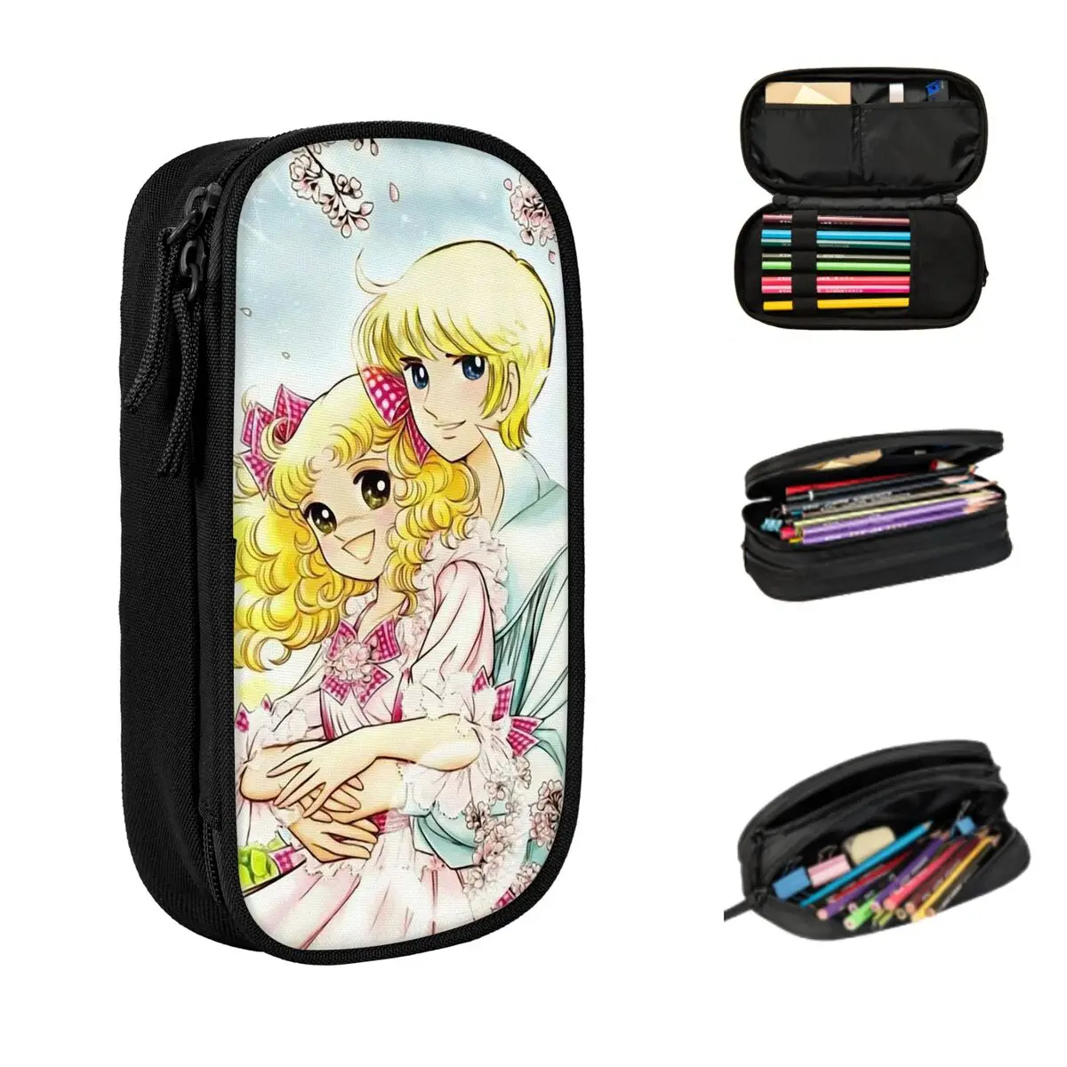

Candy Candy Anime Manga Cartoon Pencil Case for Boy Girl School Pen Box Pencil Bag Stationery Supplies Pen Holder Bag