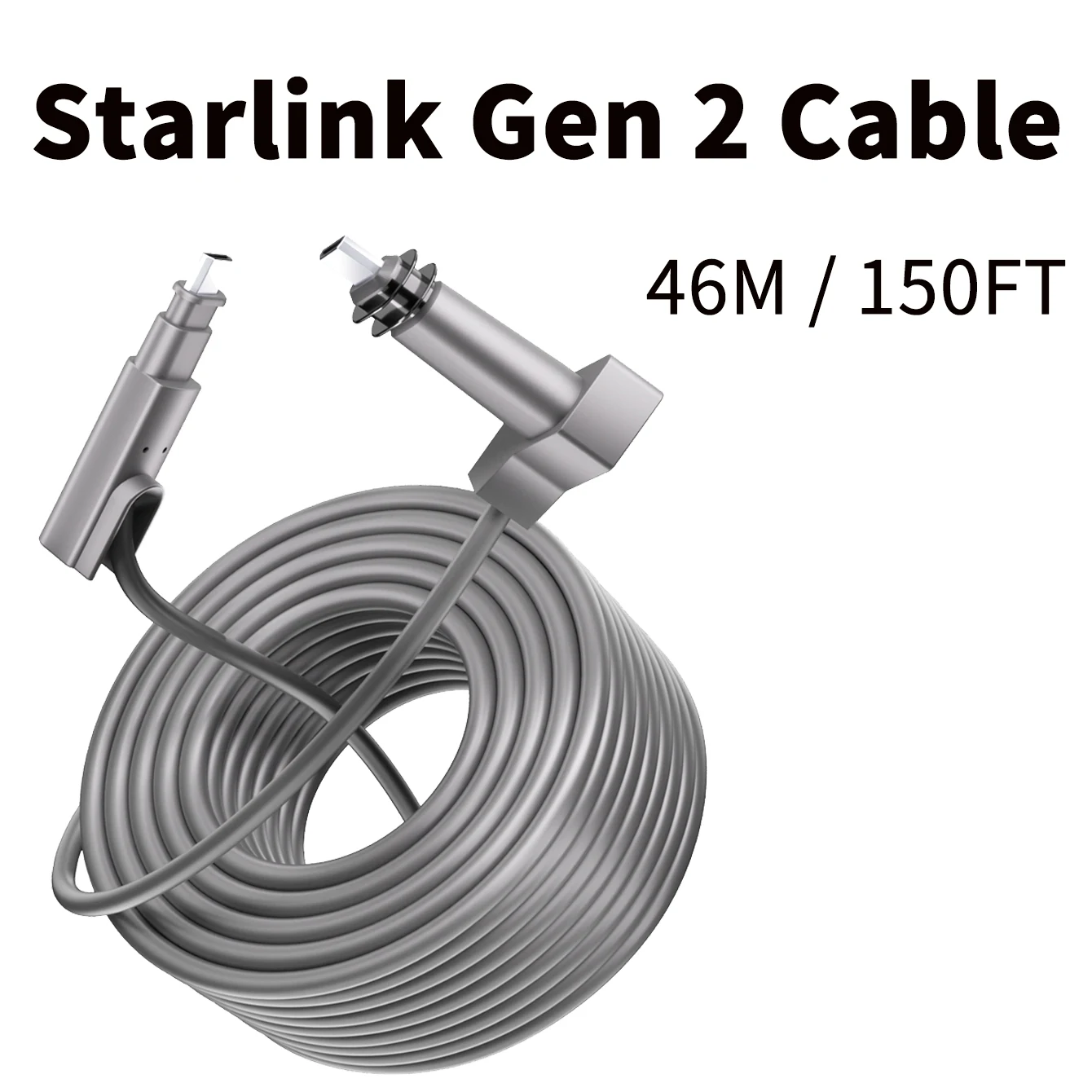 

Starlink cable 150FT for Starlink Actuated Gen 2 Gen 3, Replacement Cable Starlink Rectangular Satellite V2 V3,Starlink Ethernet