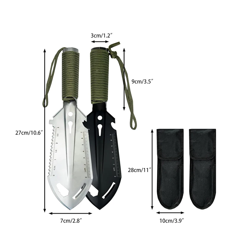 مجرفة المشي لمسافات طويلة على الظهر، مجرفة مهندس متعددة الوظائف، مجرفة التخييم، للأماكن الخارجية، الحفر، البستنة، البقاء على قيد الحياة.