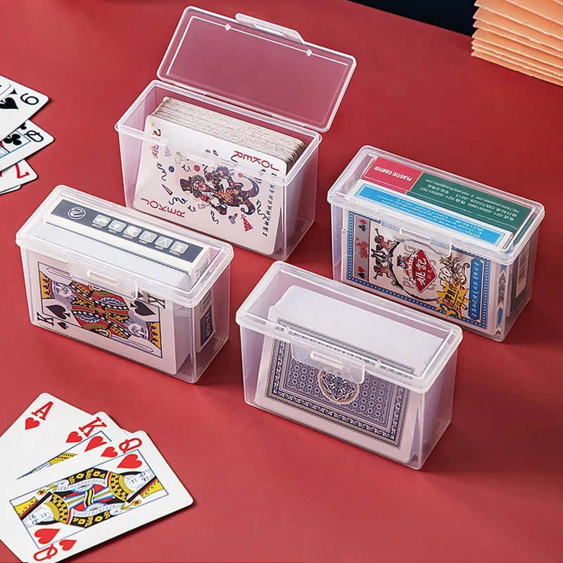 New Transparent Plastic Boxes Playing Cards Container PP Storage Case Packing Poker Game Card Box For Board Games