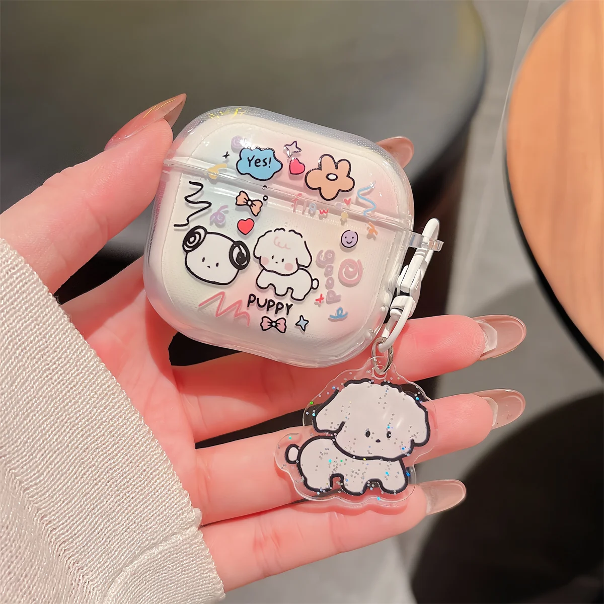 Cartoon KT Case Cover For AirPods Pro 3 Transparent Flower Wireless Bluetooth headphones Case For AirPods 4 Protective Cover - Image 3
