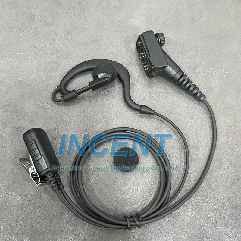 

VOIONAIR 2Pcs G Shape Earpiece Headset Earphone Speaker Mic PTT for Airbus EADS TH1N THR8 Two Way Radios