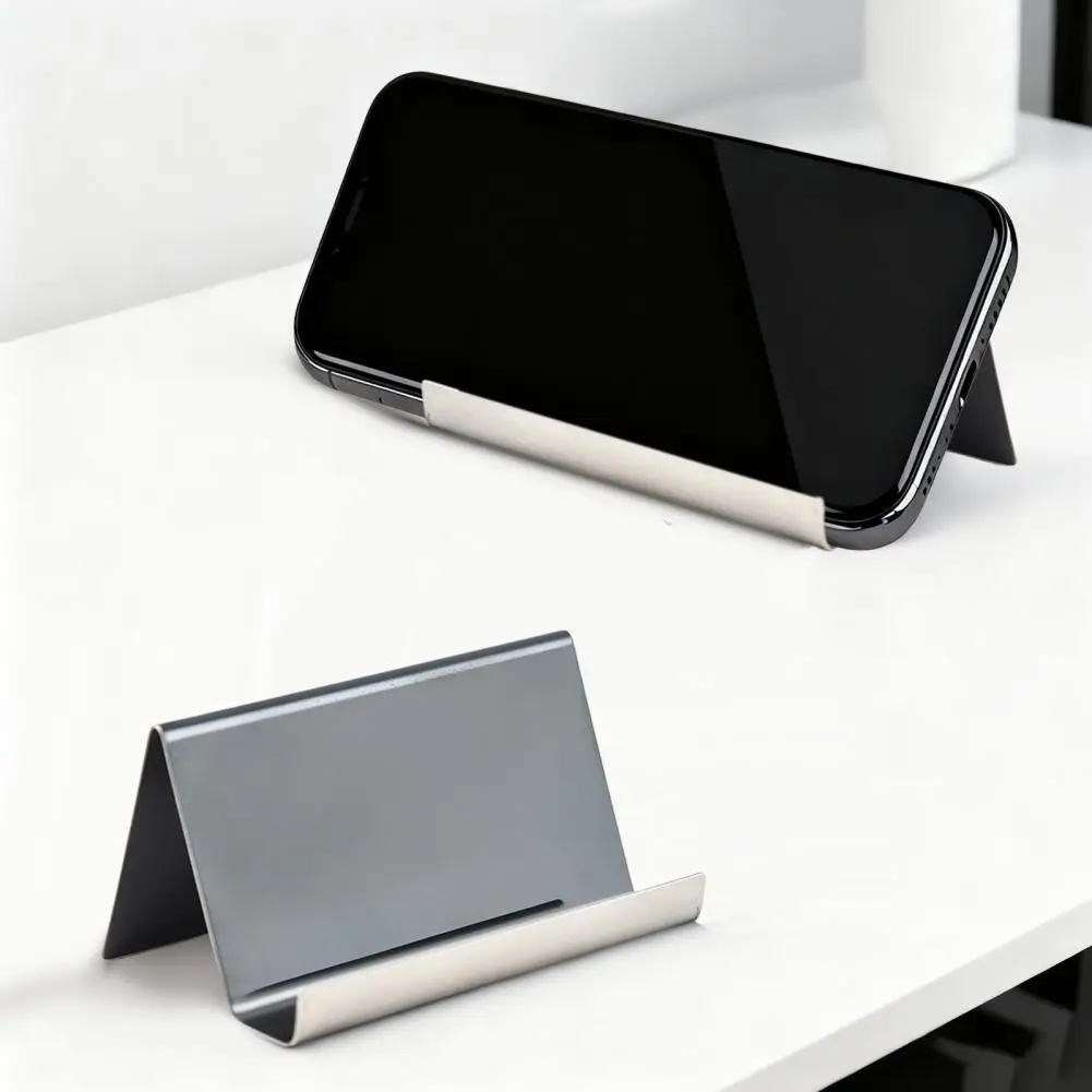 9*5cm Stainless Steel Business Card Holder Minimalist Desktop Credit Name Card Rack With Open Slot Office Desk Organizer Display
