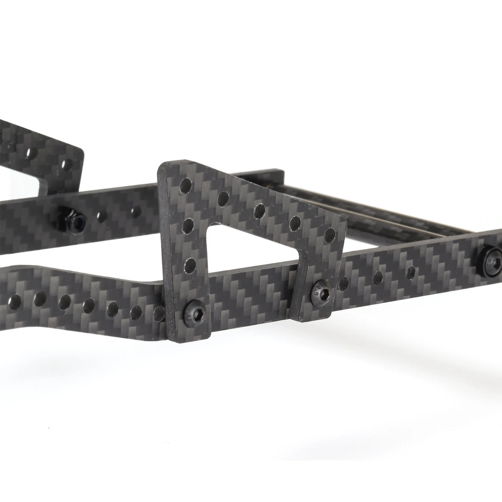 Kit telaio LCG per binario con telaio in fibra di carbonio LCG con piastra paramotore per trasmissione portale ultraleggera per 1/10 RC Crawler Capra SCX10