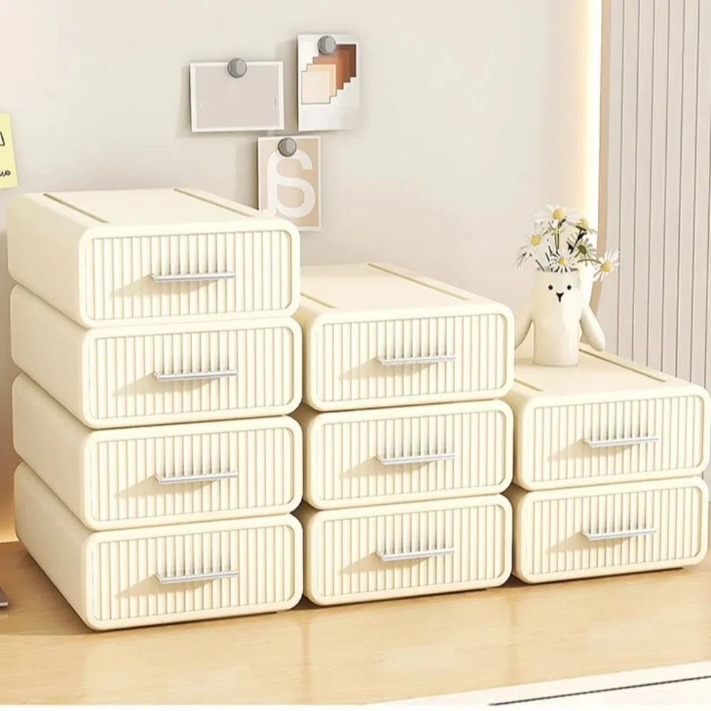 

Plastic Desktop Storage Box Stackable Single-Layer Office Storage Cabinet Cosmetics Bracelets Makeup Jewelry Sorting Box School