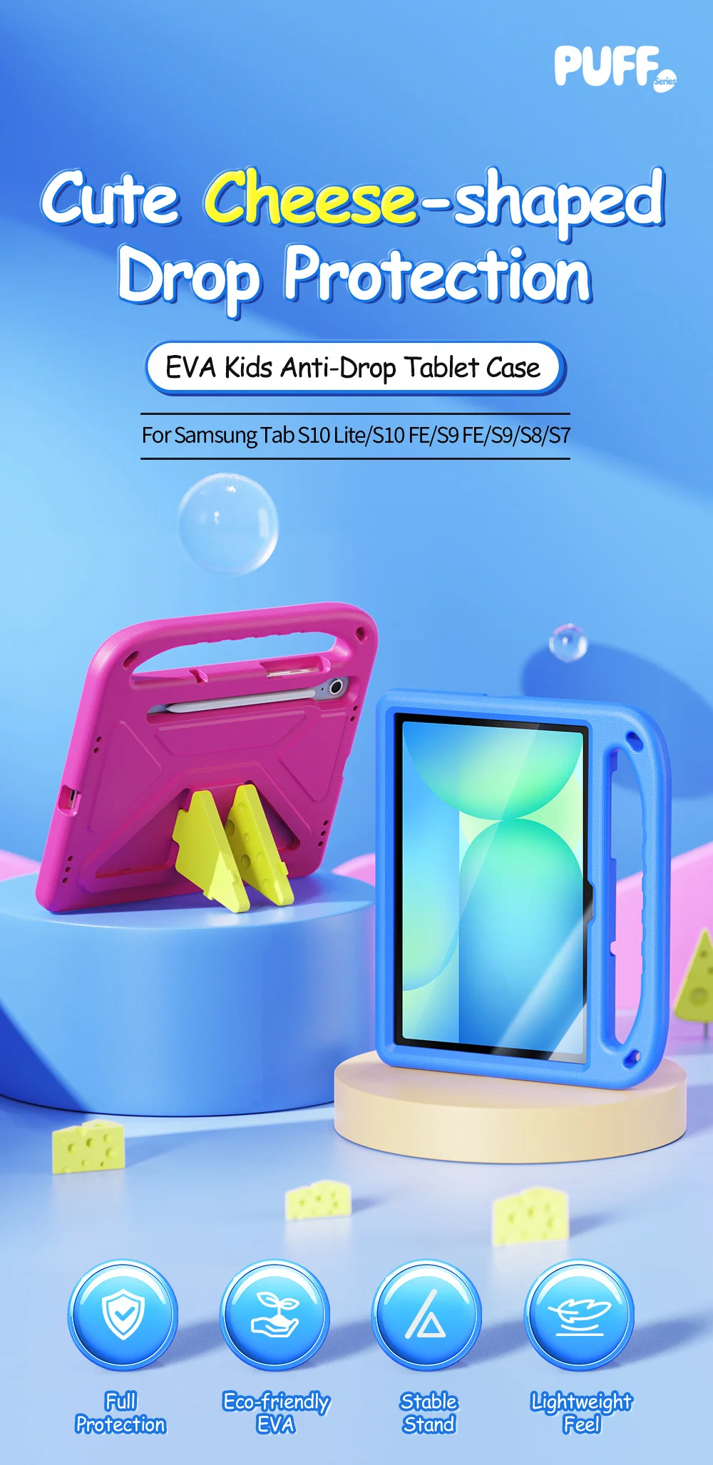 DUXDUCIS stoßfeste EVA-Hülle für Kinder für Samsung Galaxy Tab S11/S10 Lite/S9 FE/S8 11 Zoll Tab A9 8.7 A11 Plus Anti-Drop-Ständer-Abdeckung – Detail 4