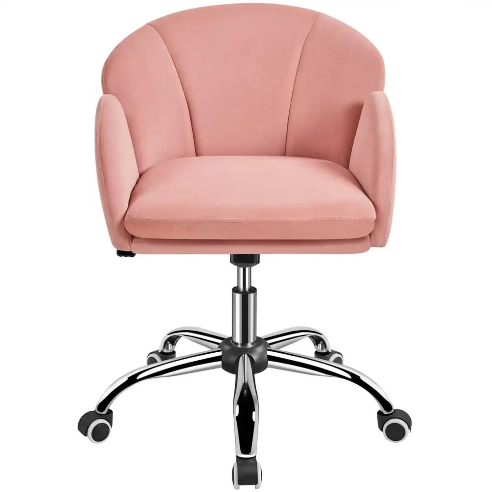 

Velvet Rolling Desk Chair for Home Office,