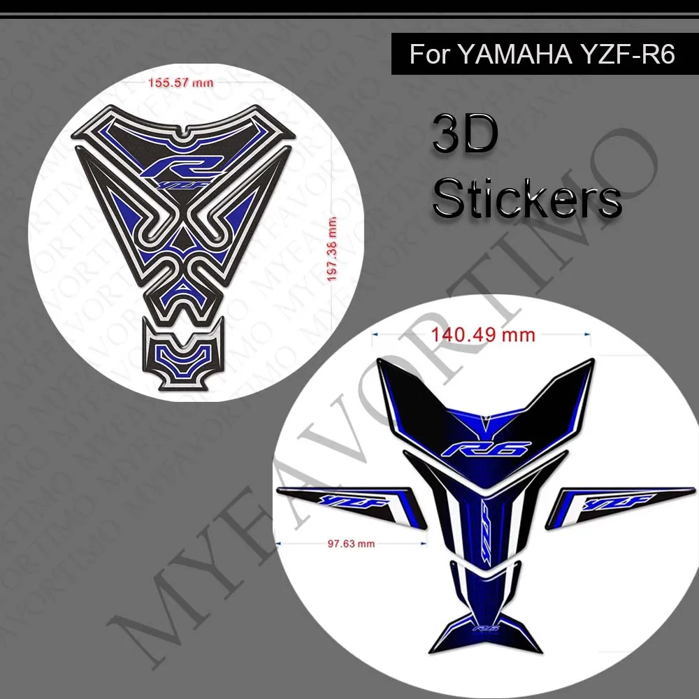 

For YAMAHA YZF-R6 YZF R6 YZFR6 2015-2020 Motorcycle Tank Pad Gas Fuel Oil Kit Knee Helmet Fairing Protector Stickers