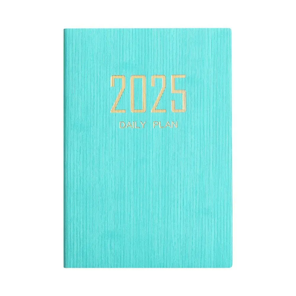 

A5 2025 Agenda Book To Do List with Calendar Daily Weekly Monthly Planner Notebook PU Leather Cover English