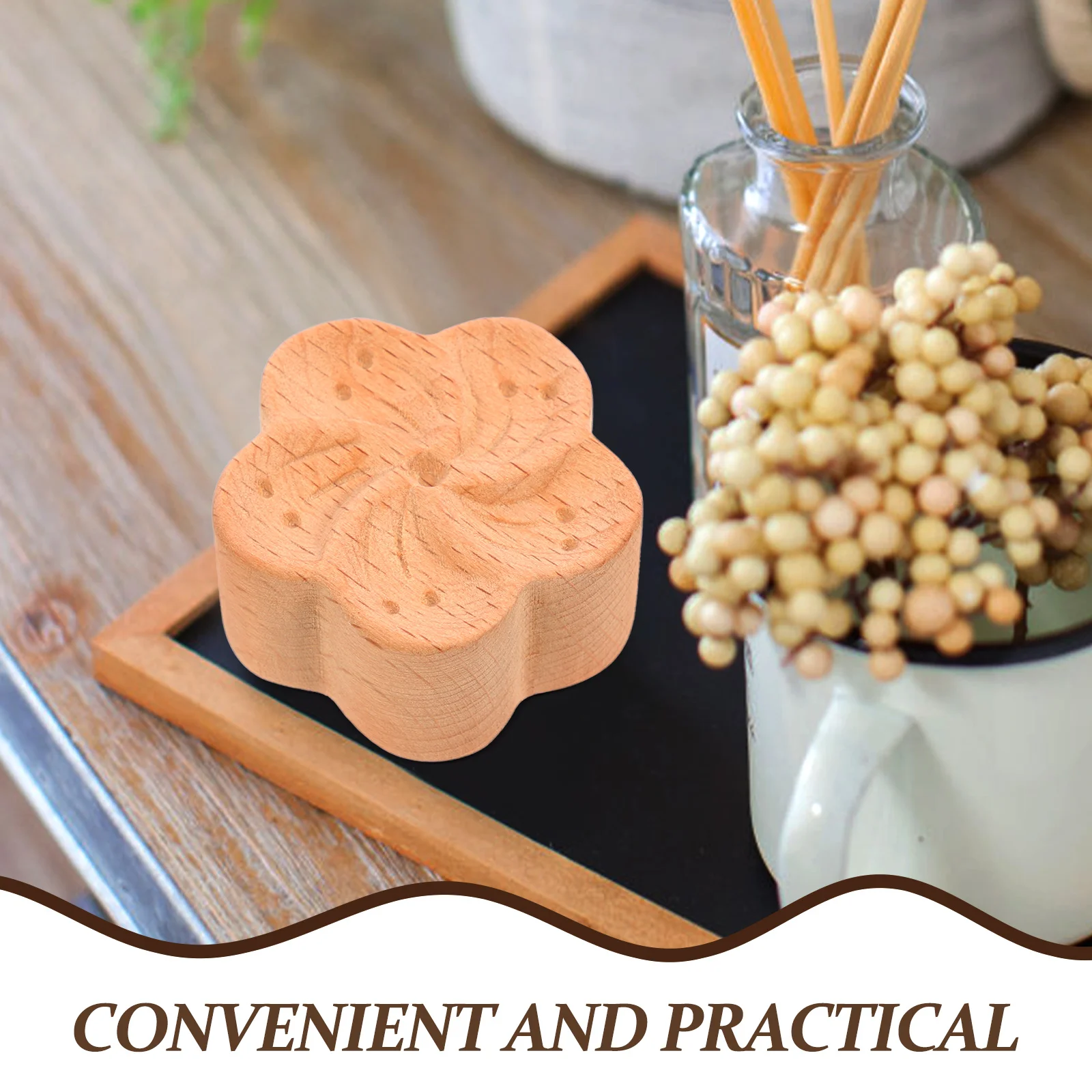 

Beech Wood Aromatherapy Ornaments Diffusers Essential Oil for Home Car Oils Scent
