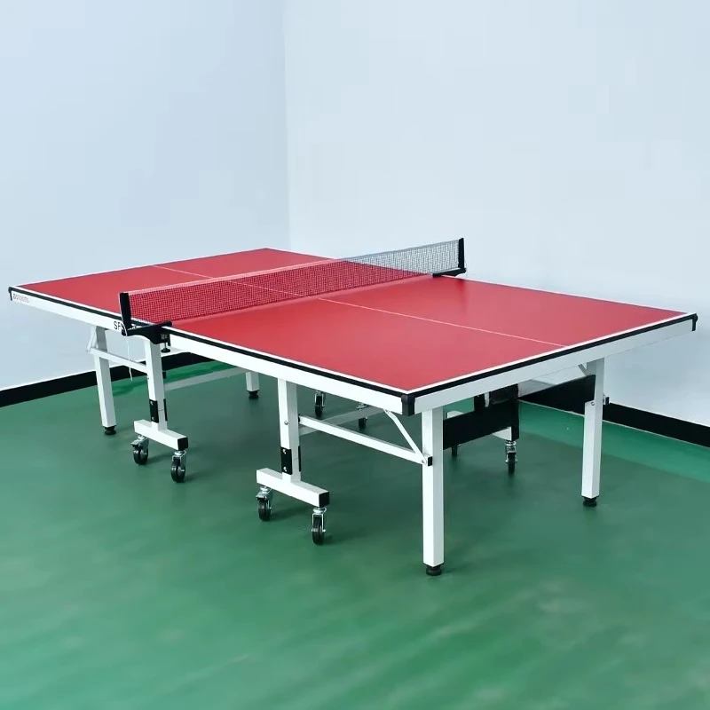 Factory Direct Sale 25mm Red Foldable Movable Table Tennis Tables