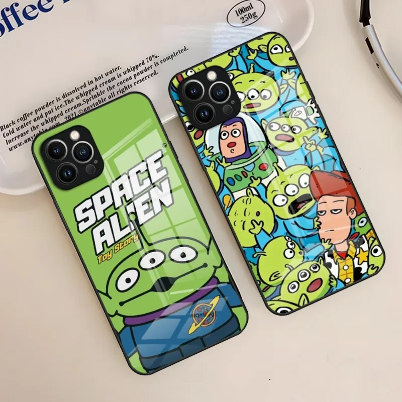 Toy Story Three Eyes Phone Case For IPhone 14 Pro Max 15 12 11 13 Mini X XR XS 8 7 6 Plus SE 2020 Tempered Glass Back Cover