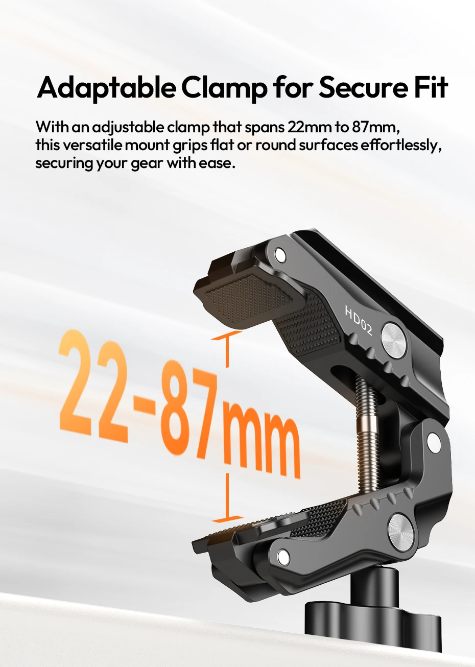 Ulanzi HD02 10-Zoll-Magic Arm Kit mit All-Direction-Kugelkopf, anpassbare Klemme für Outdoor-Kamerafotografie, Livestreaming, Vlog – Detail 3