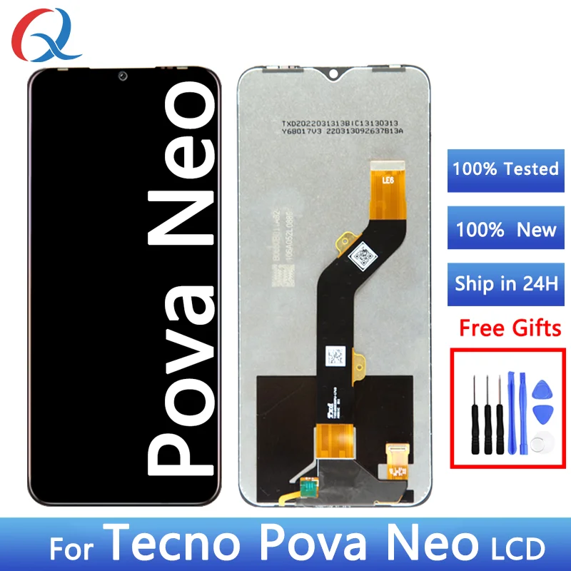 LE6 Touch Lcds Pantalla For Tecno Pova Neo Touch Screen Replacement Mobile Phone Lcds For Tecno LE6H Lcds Display