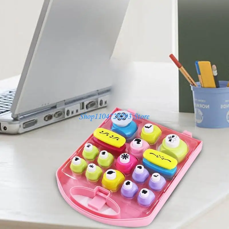Y2GD 16PCS Mini Hole Punchers para Kid Card Fazendo Diy