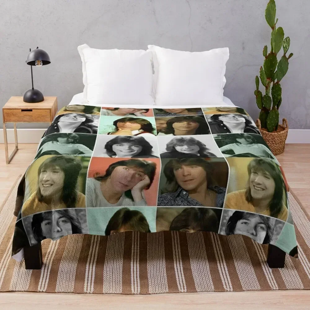 

david cassidy aesthetic collage Throw Blanket Plush Fuzzy Cozy Blanket for Couch Sofa