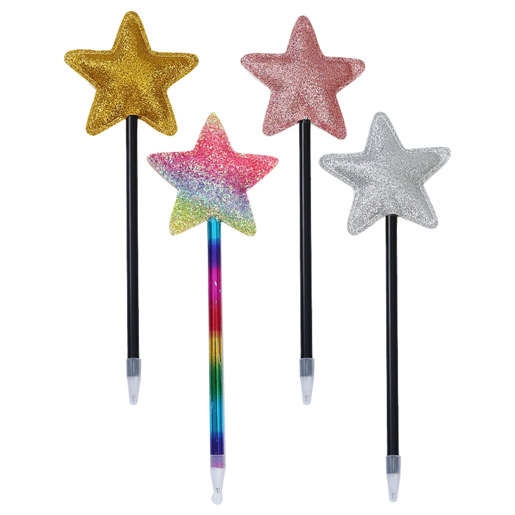 

4pcs Ballpoint Design Smooth Writing Pens 4th of July American Flag Retractable Writing Pens for Office School
