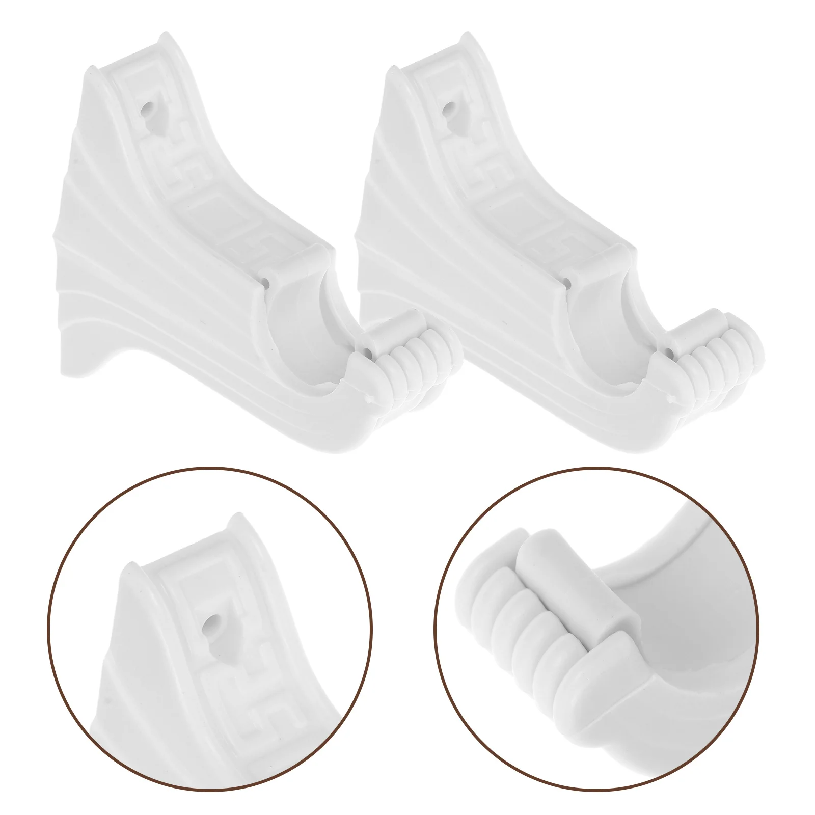 

12Pcs Classic Curtain Rod Brackets 26-28mm Rustic Vintage Home Decor Stable Load Bearing Easy Installation Material Fine