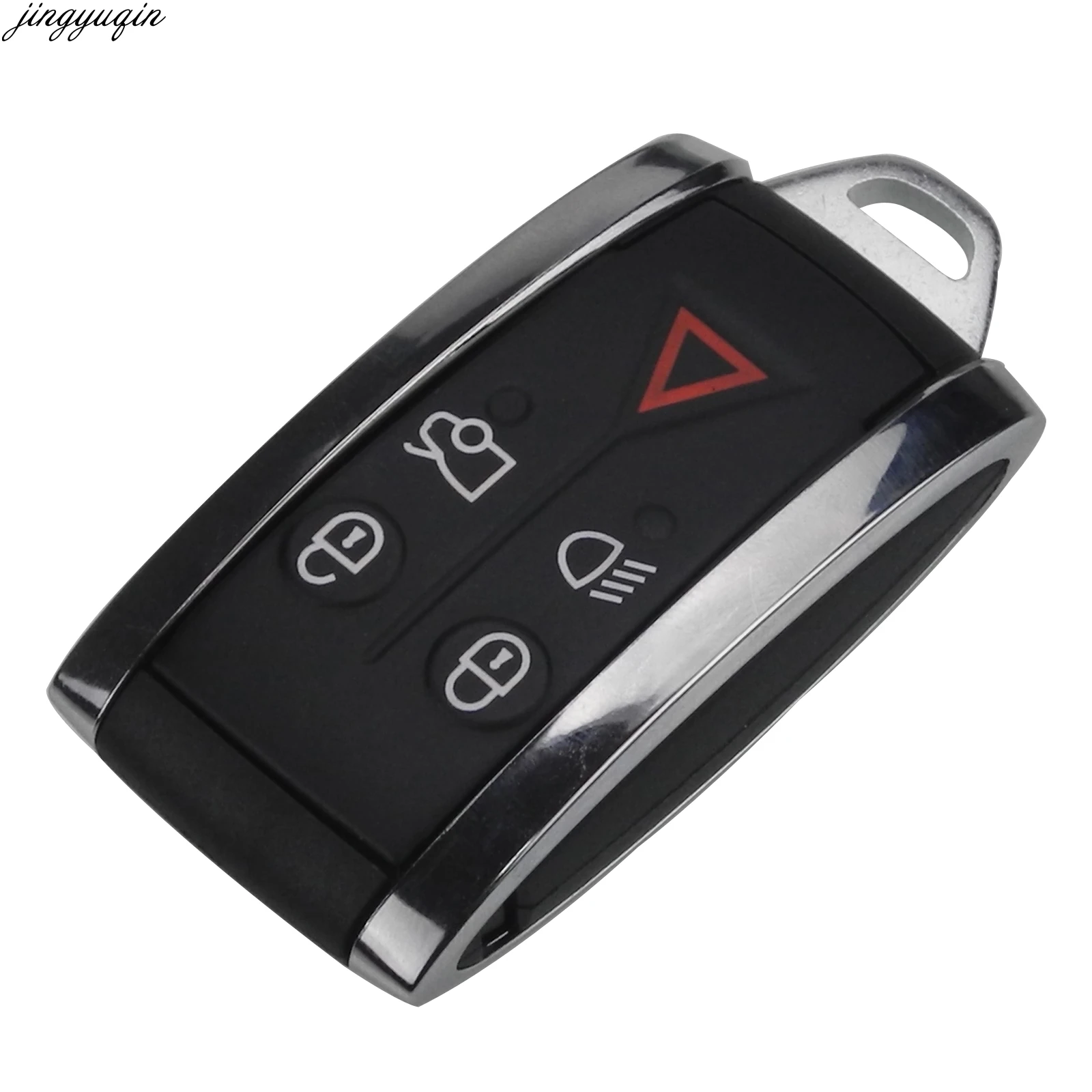 Jingyuqin Remote Car Key Shell For Jaguar X XF JF XJ XE XJL F-PACE XK XKR 5 Buttons Smart Keyless Entry Case Fob Insert Blade