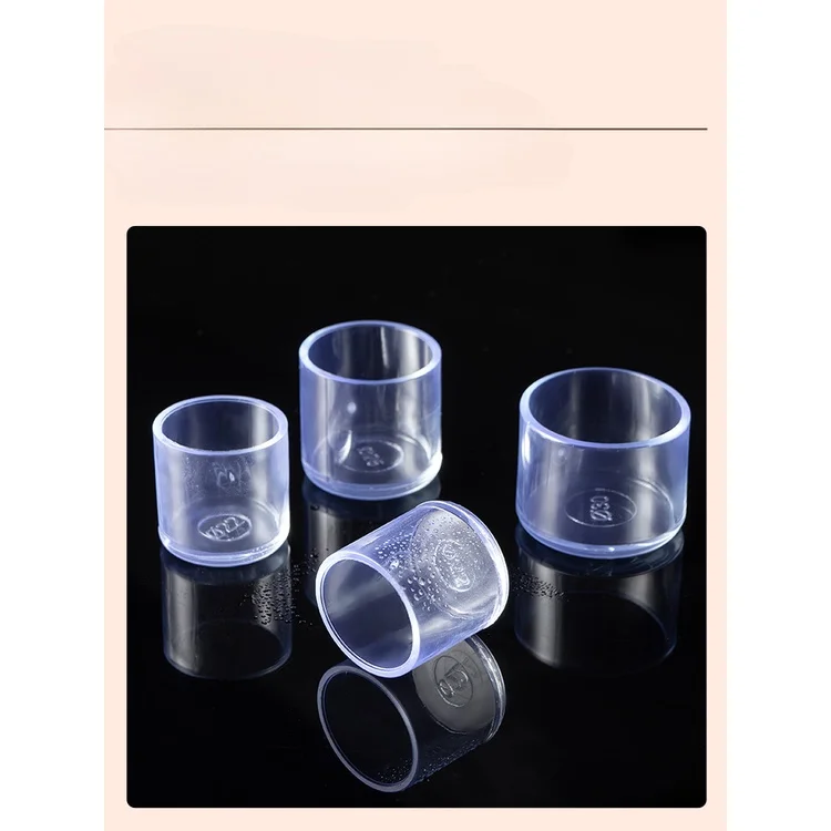Transparente Anti Slip Table Foot Pad, cadeira Leg Cover, espessado, 4pcs