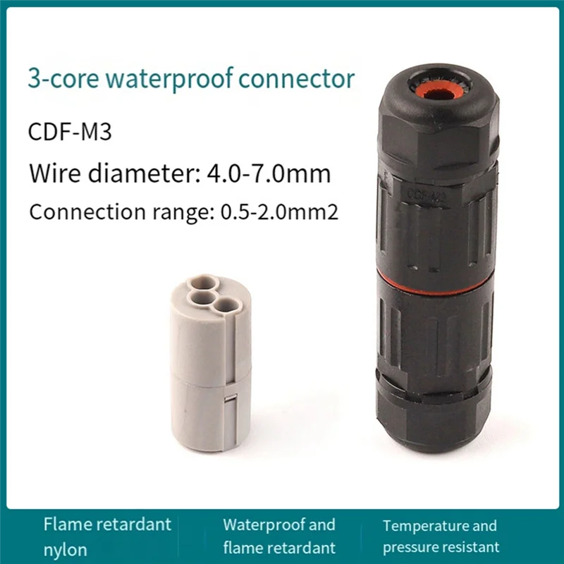 

AT44-IP68 Electrical Waterproof Connector Wire Cable Quick Push-In Conductor Terminal Connector 10Piece