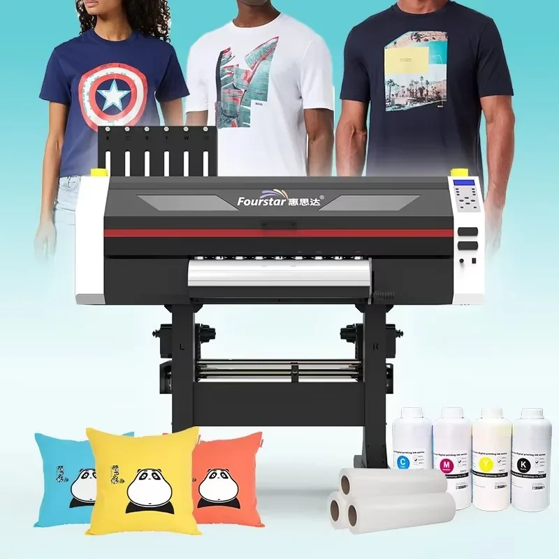 【Popular】 5 Colors Dtf Printer Maximum Print Width 60Cm T-Shirt Printing Machine Thermal Transfer Dtf Printer Printing Machine