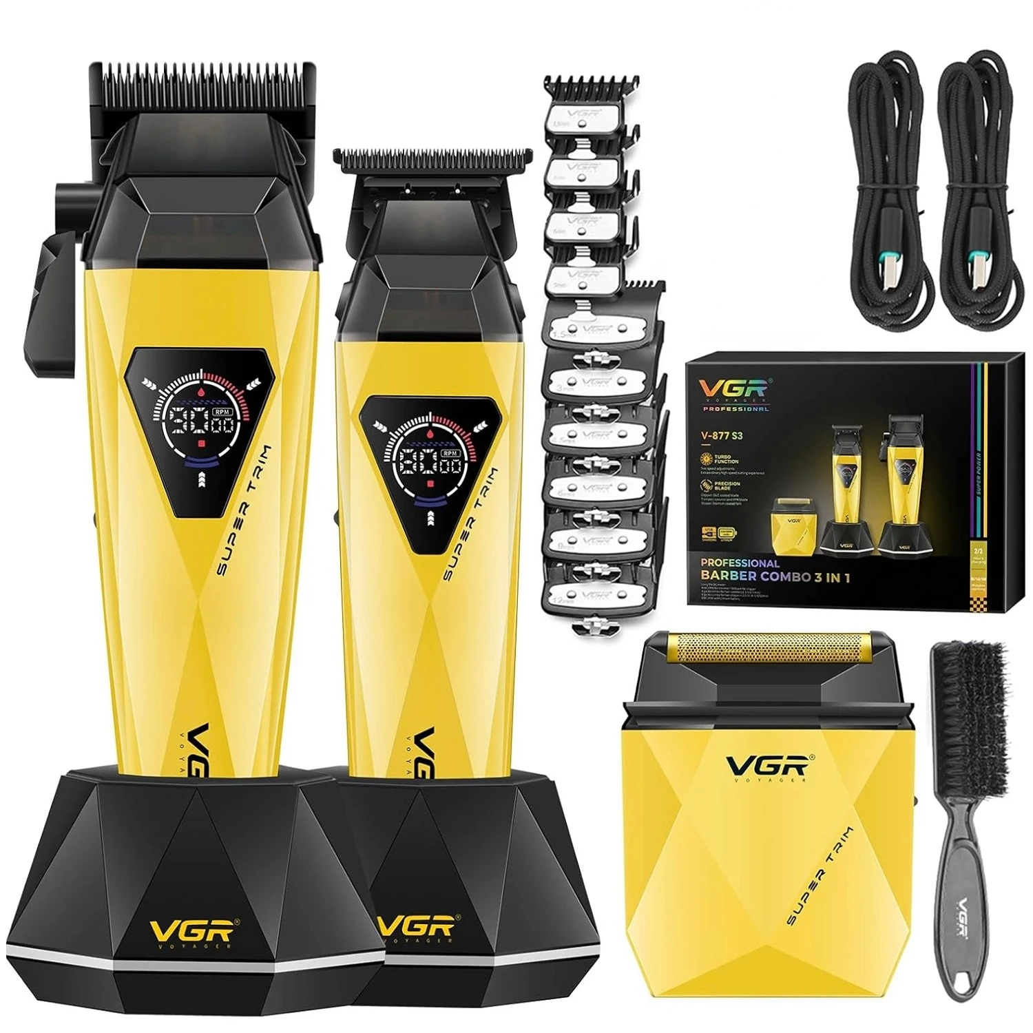 VGR Trimmer Elektrisch Scheerapparaat Verstelbaar Haartrimmer Draadloos Tondeuse Barbier Mini Baardtrimmer Trimmer voor mannen V-877 S3