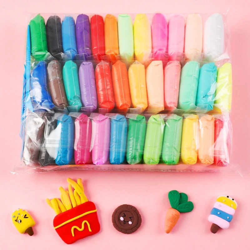 12/24/36 Color Clay Children's Worry Free Ultra Light Clay Space Mud Mold Handmade Toys Suitable for Sensory Games