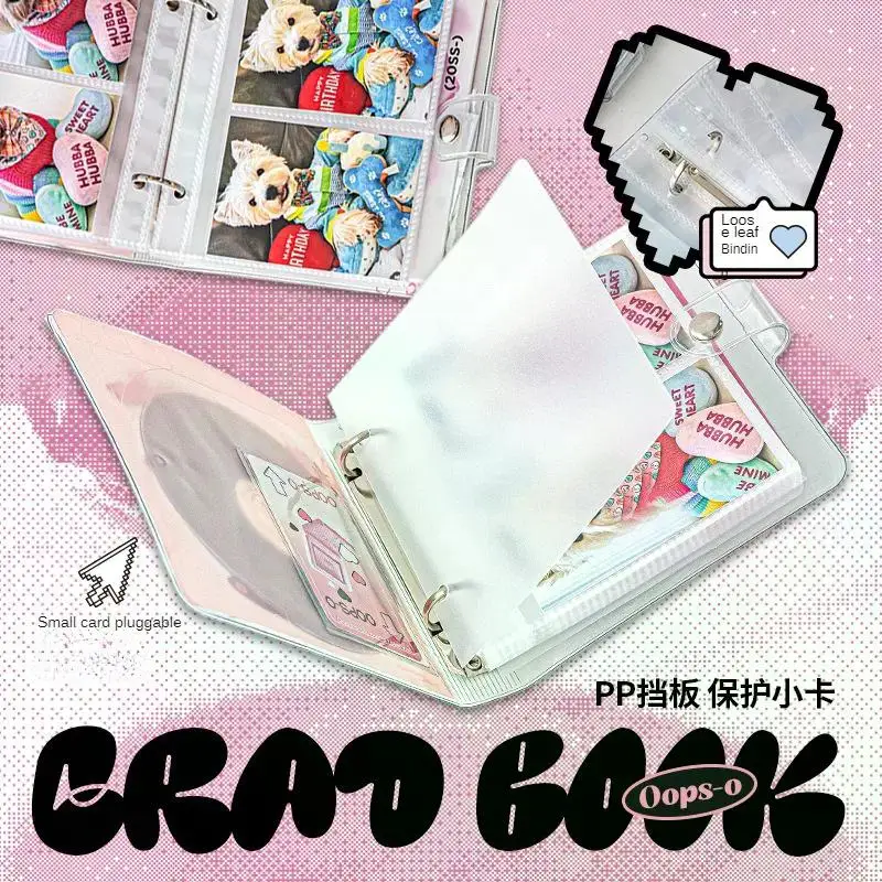 Retro CD Kpop Photocards Collect Book Binder A7 Notebook Cover Diary Agenda Planner Stationery Photo Album Set