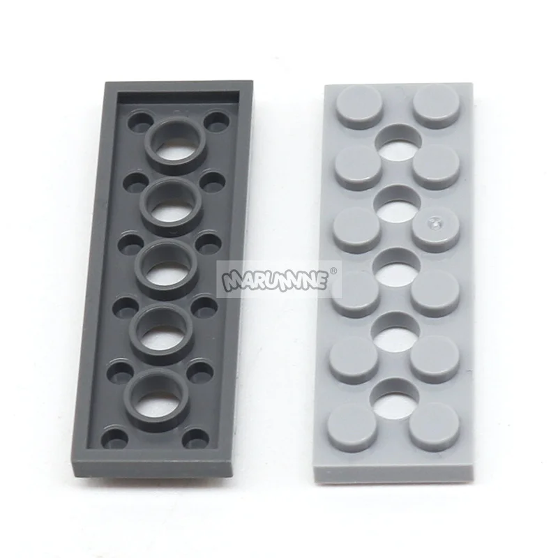 Marumine 100 peças placa de tecnologia moc 2x6 com 5 furos 32001 peças clássicas acessórios modelo de plástico montagem diy brinquedos infantis