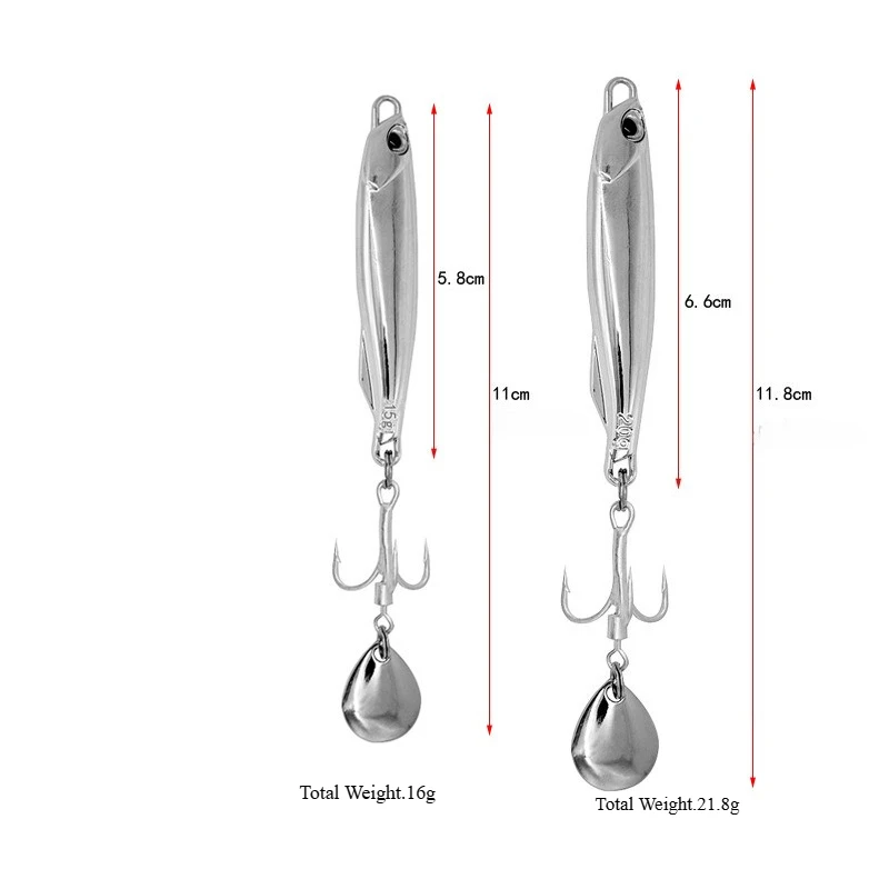Squid Lure VIB Spinner 15g/20g/30g Full-Water-Column Long-Range Casting Spinning Spinner Long-Range Casting Lure for Black Bass