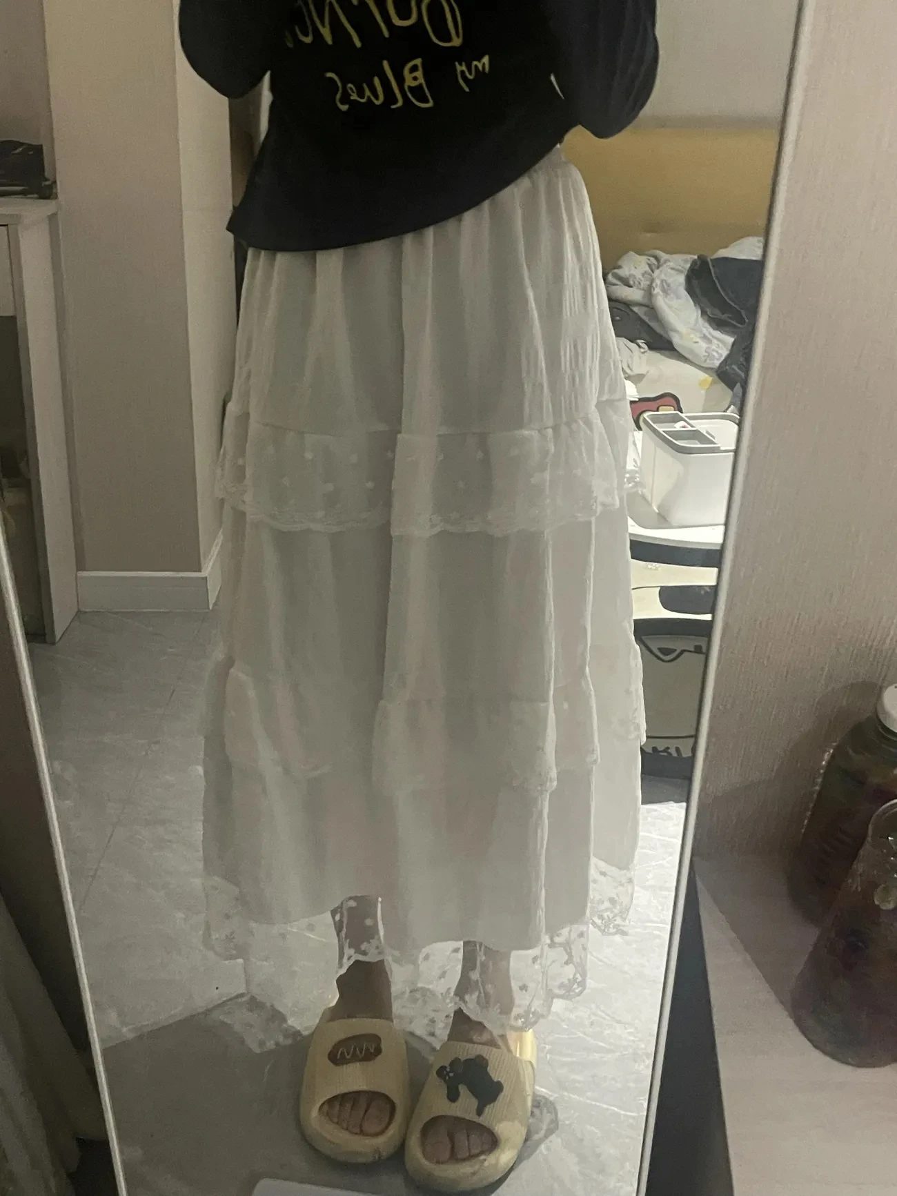 

Новая кружевная юбка-миди с цветочным узором и вставками, французский стиль, с завышенной талией, элегантная, повседневная, простая, премиум-класса, Falda