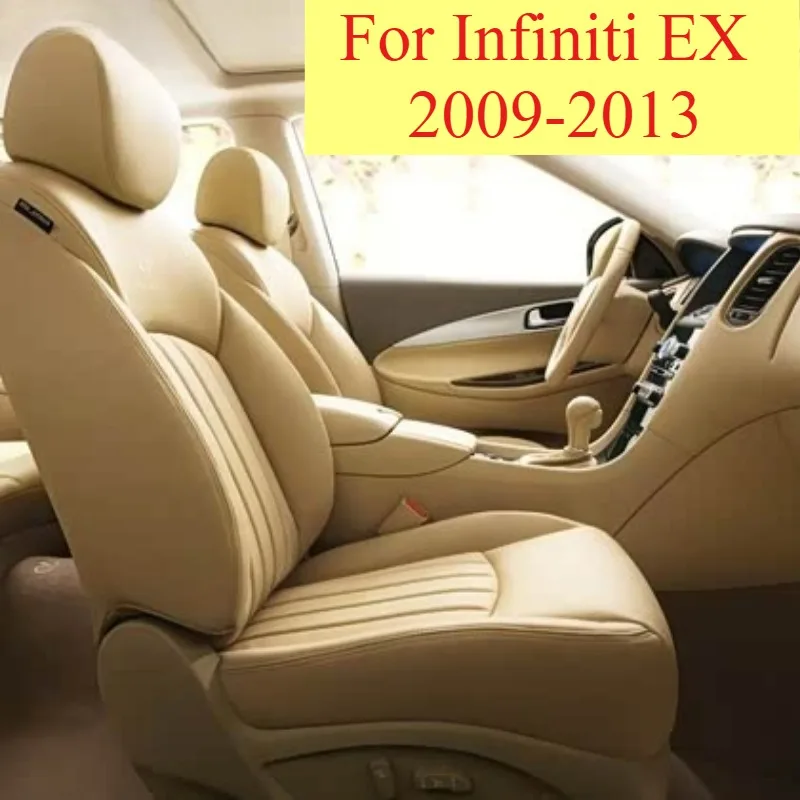 Fit for Infiniti EX 2009-2013 Vegan Leather Custom Car Seat Covers for 5 Front Seats