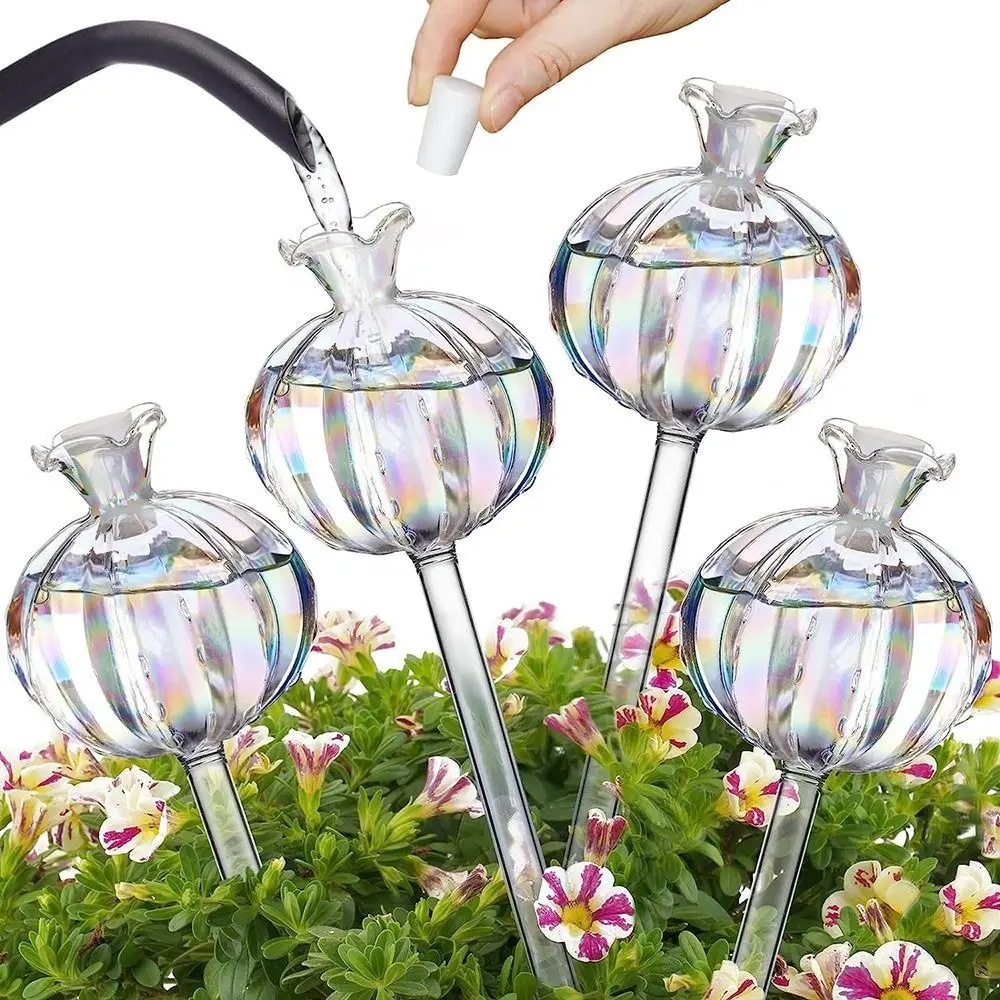 Automatic Cactus Self Watering Planter Cactus Glass Automatic Plant Watering Bulbs Cute Plant Water Feeder Glass Bulbs Indoor