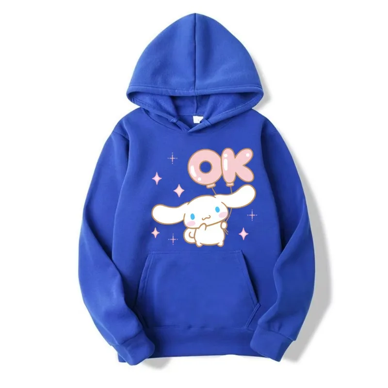 2024 New Fashion Women Hoodie Cinnamoroll Kuromi Family Cartoon Anime Men Pullover Spring Autumn Couple Sweatshirt Clothes Tops