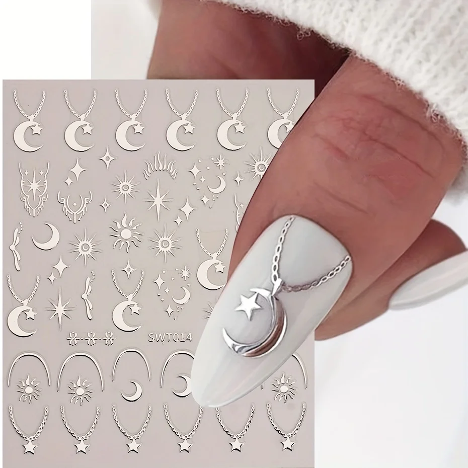 Black Angel Wing Nail Stickers 3D Self Adhesive Nail Art Decals Gothic Angel Letter Design Manicure Decorations For Women Girls