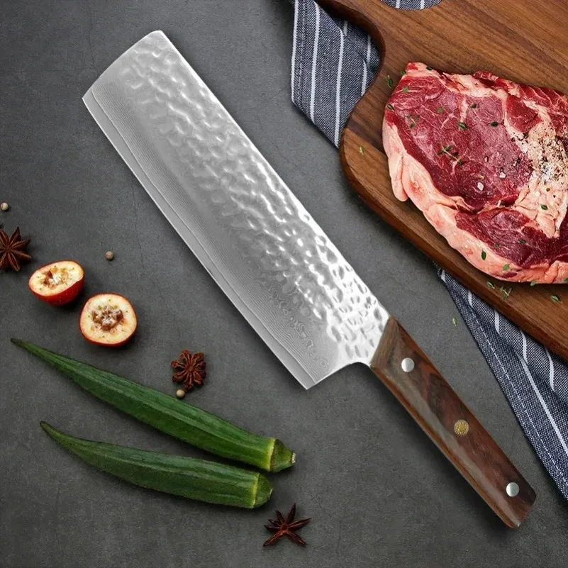 Professional Kitchen Forged Stainless Steel Chef Knives Meat Cleaver Knife Vegetables Fish Handmade Slicing Knife Cooking Cutter
