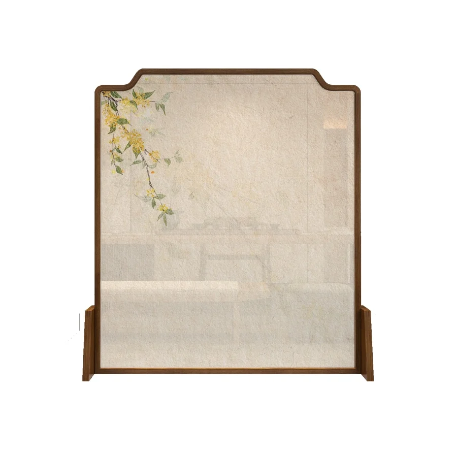 Pantalla de estilo chino para sala de estar, puerta móvil, bloqueo Zen, entrada de madera maciza, partición de oficina de entrada estética de la dinastía Song