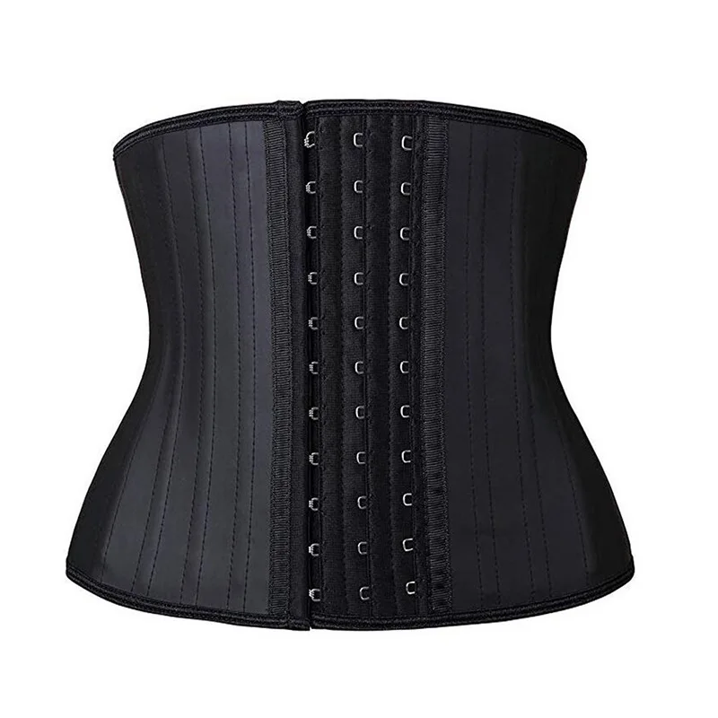 Cross-border popular 25-bone glossy latex corset sports sweat waist belt Latex postpartum abdominal belt