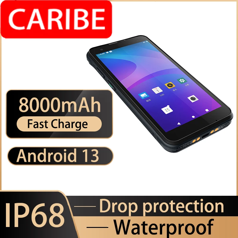 

CARIBE NEW PL-60L Android 2D портативный терминал с 6-дюймовым сенсорным экраном RFID-считыватель лазерный сканер штрих-кода КПК