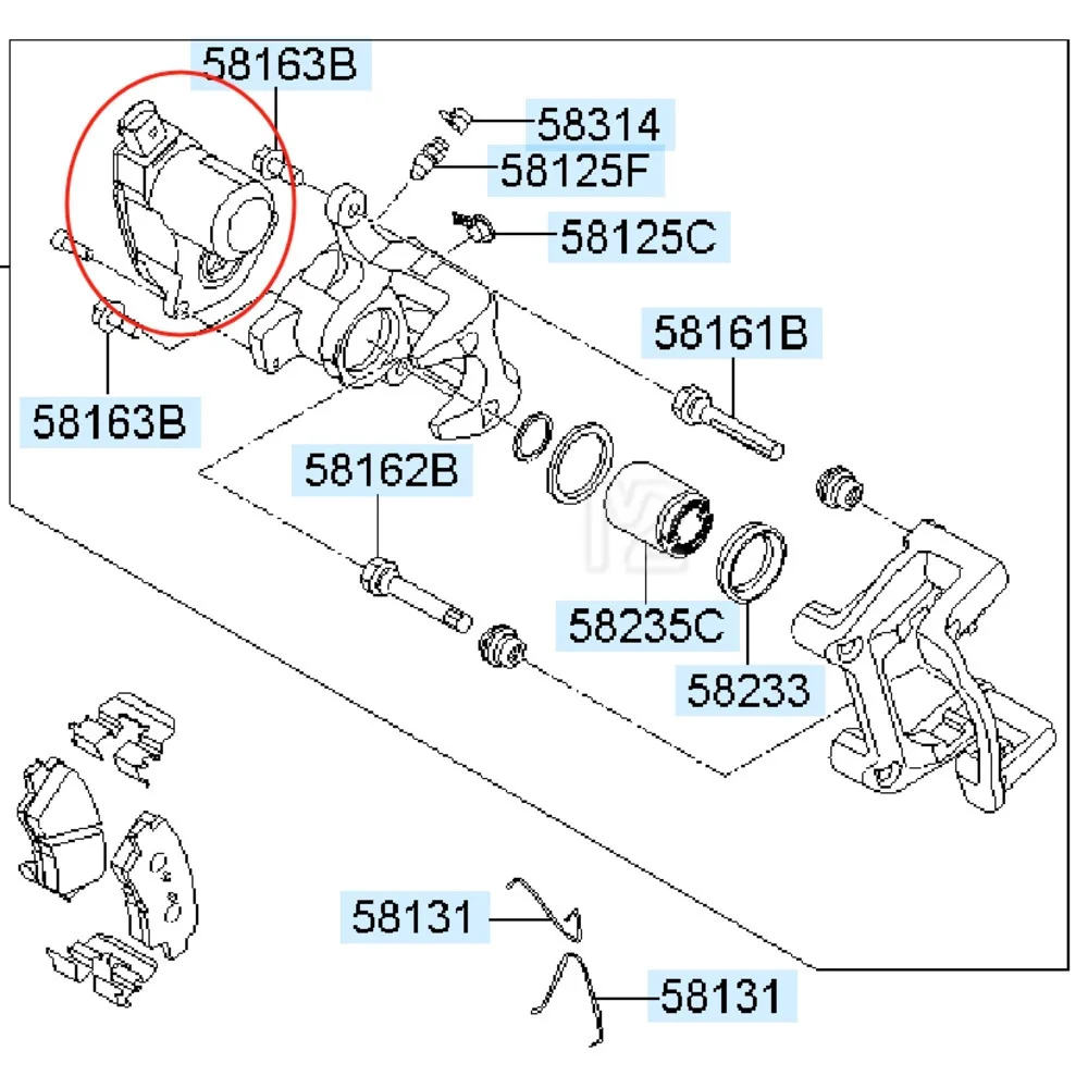 Rear Brake Motor For 2015-2020 Hyunda Tucson Sportage 4 Brake Cylinder Parking Bracket Control - EPB 1pcs 58310D3A70 58311D3A70